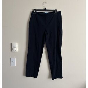 J McLaughlin Side Zip Cropped Pants‎ Navy Blue Size 8 Medium Office Preppy